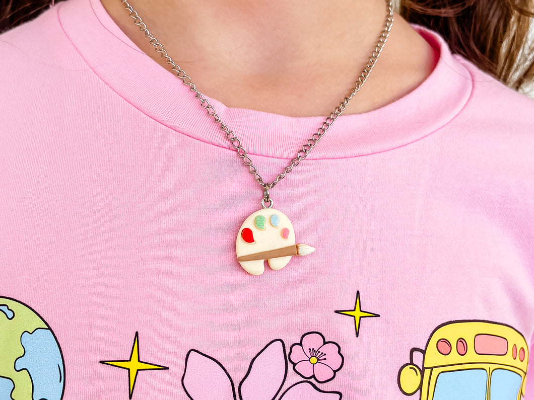 RTS Paint Pallet Chain Necklace