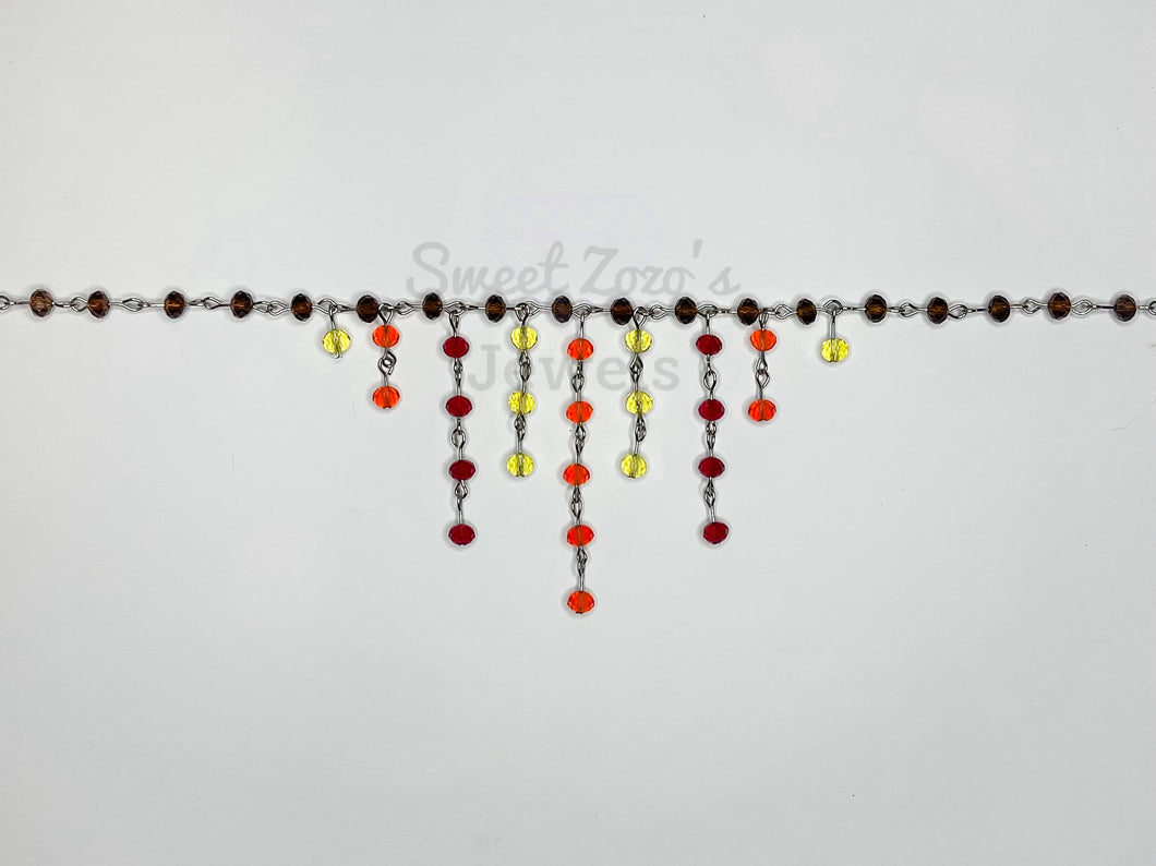 RTS Falling Leaves Beaded Necklace