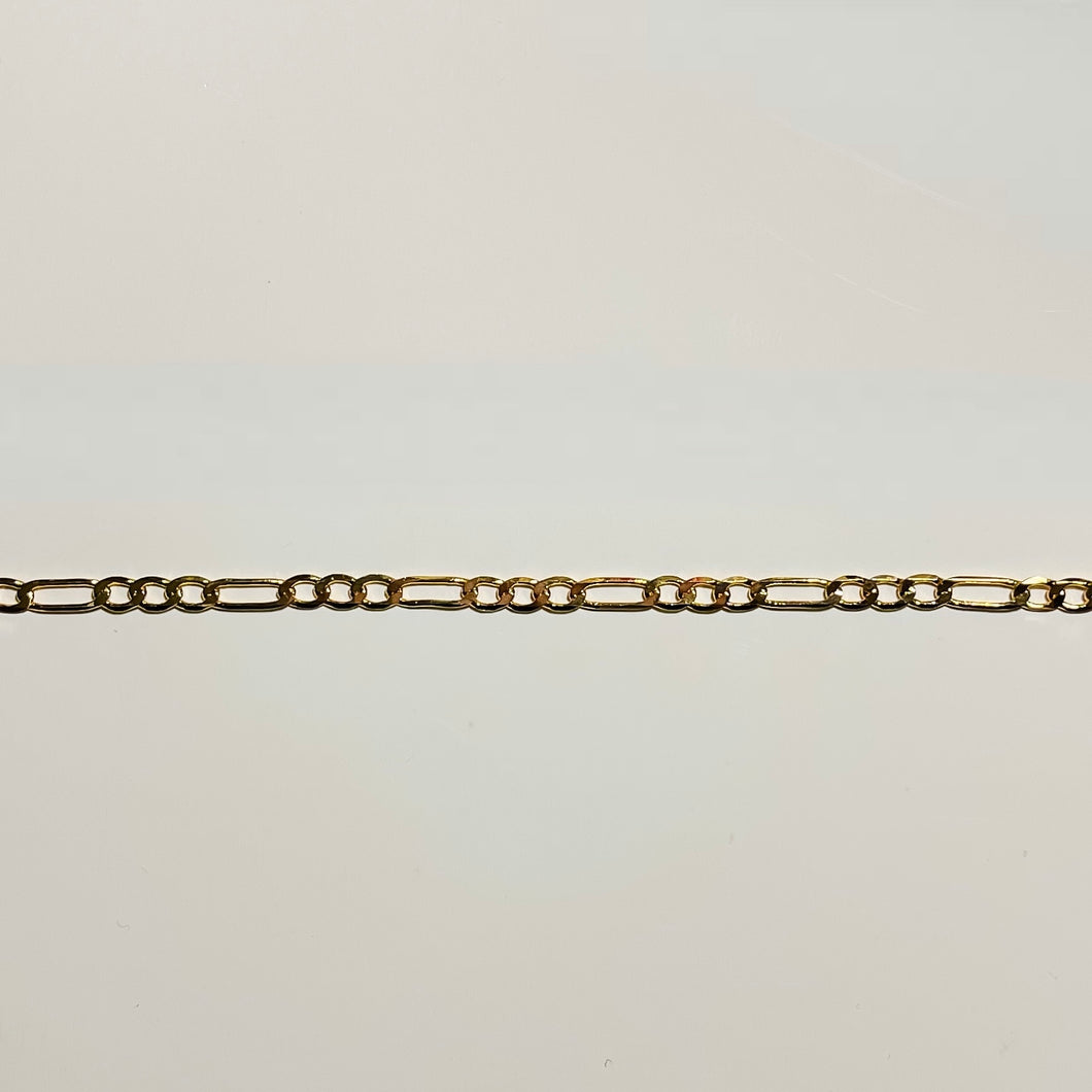 MTO Gold Figaro Chain Necklace