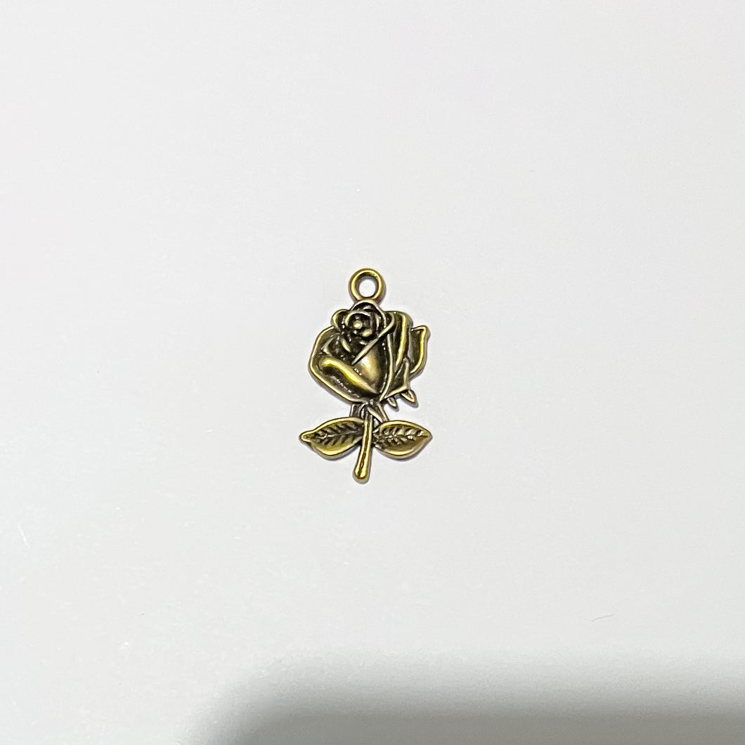 Bronze Rose Charm