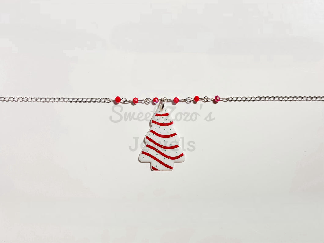 RTS Tree Cake on Mini Beaded Necklace