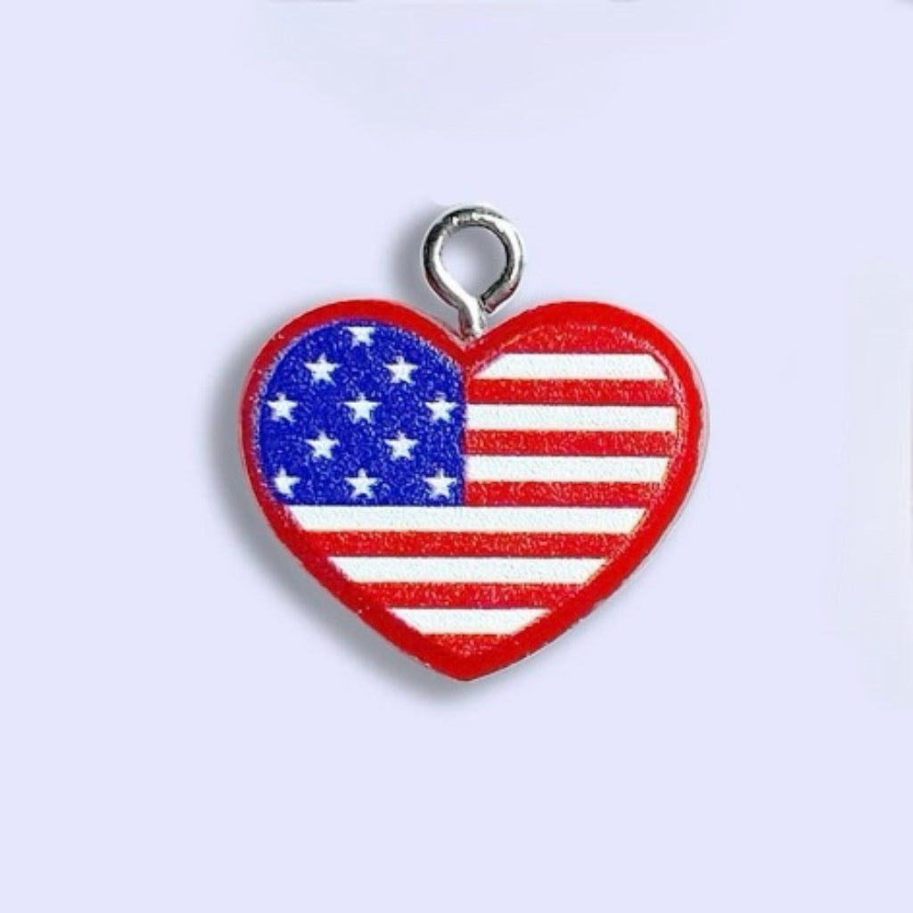 Heart Flag Charm